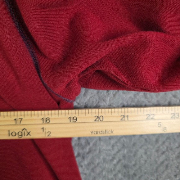 Nike Men's Large Red Long Sleeve Henley Shirt Cotton Athletic Casual‎ - Picture 6 of 10